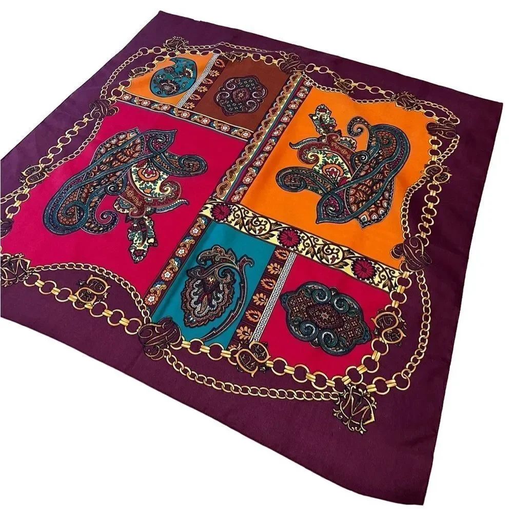 Scarf paisley multi color made in Italy